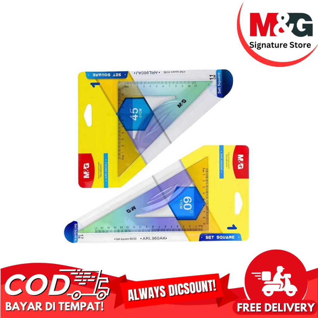 

Penggaris Bening M&G Ruler Geometry Gradasi Warna 11cm 45 Derajat #ARL960AJ