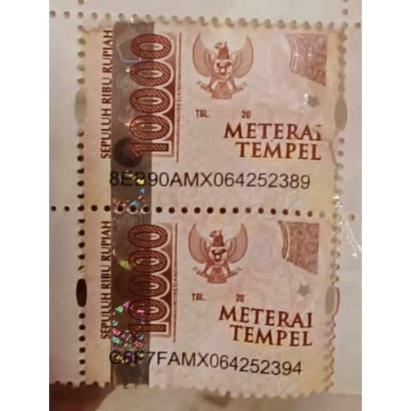

Materai tempel 10000 asli original