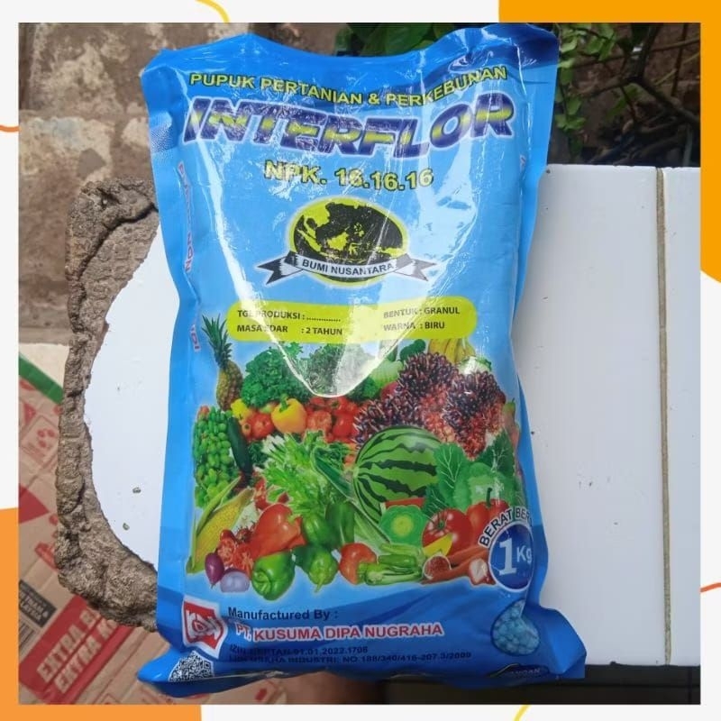 Pupuk Pertanian & Perkebunan Interflor NPK.16.16