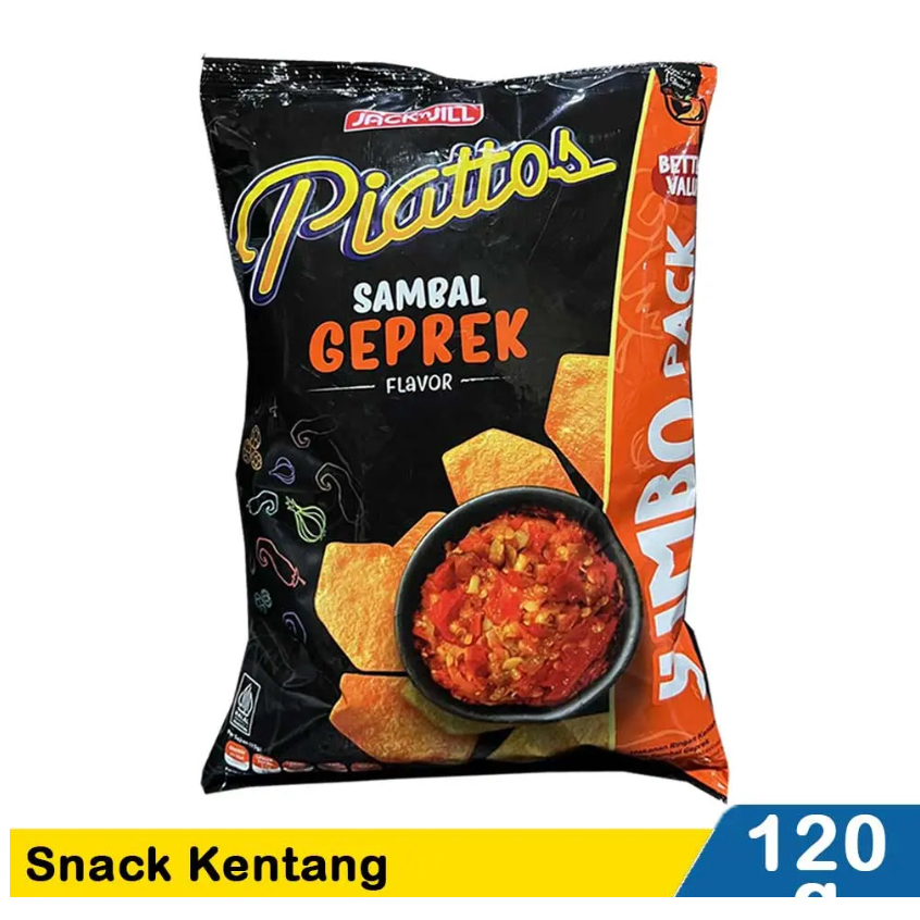 

Piattos Snack Kentang Sambal Geprek 120 Gram