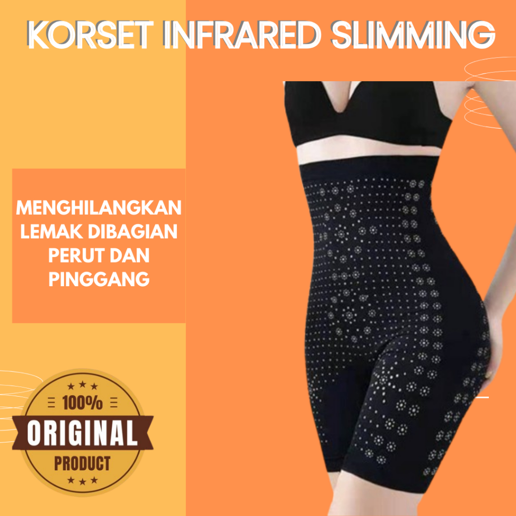 Celana Korset Pelangsing Perut Buncit Pants Infrared 3 in 1 Pelangsing Pengencang Badan Original