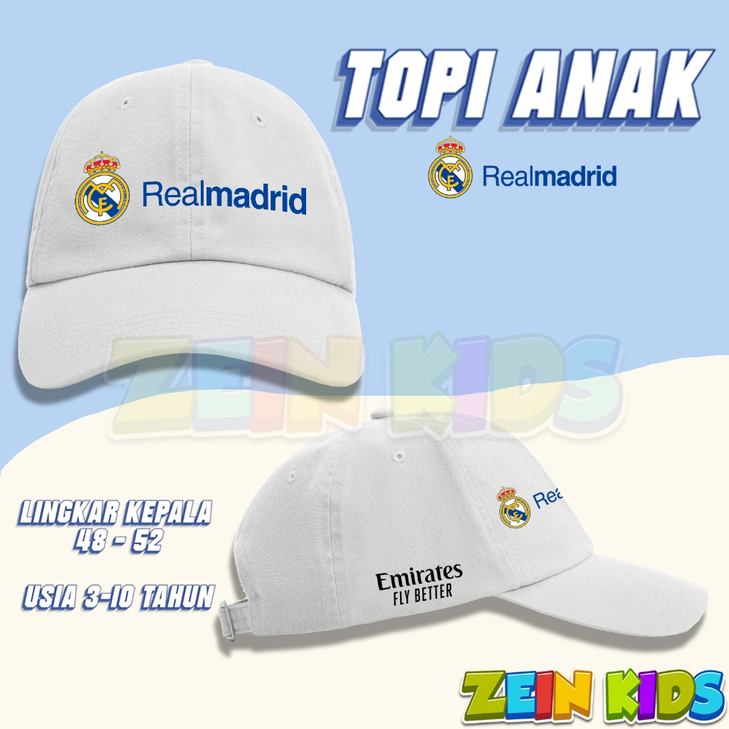 Topi Anak Real Madrid / Topi Baseball Anak Real Madrid