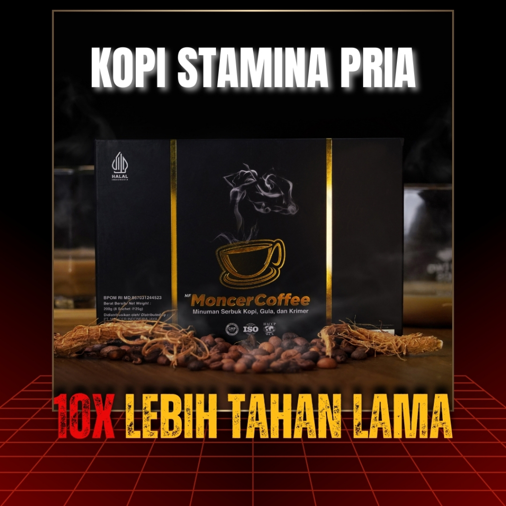 

MONCEER COFFEE ORIGINAL KOPI MOCER HERBAL UNTUK PRIA TANGGUH PENUH ENERGI KUAT TAHAN LAMA DI RANJANG