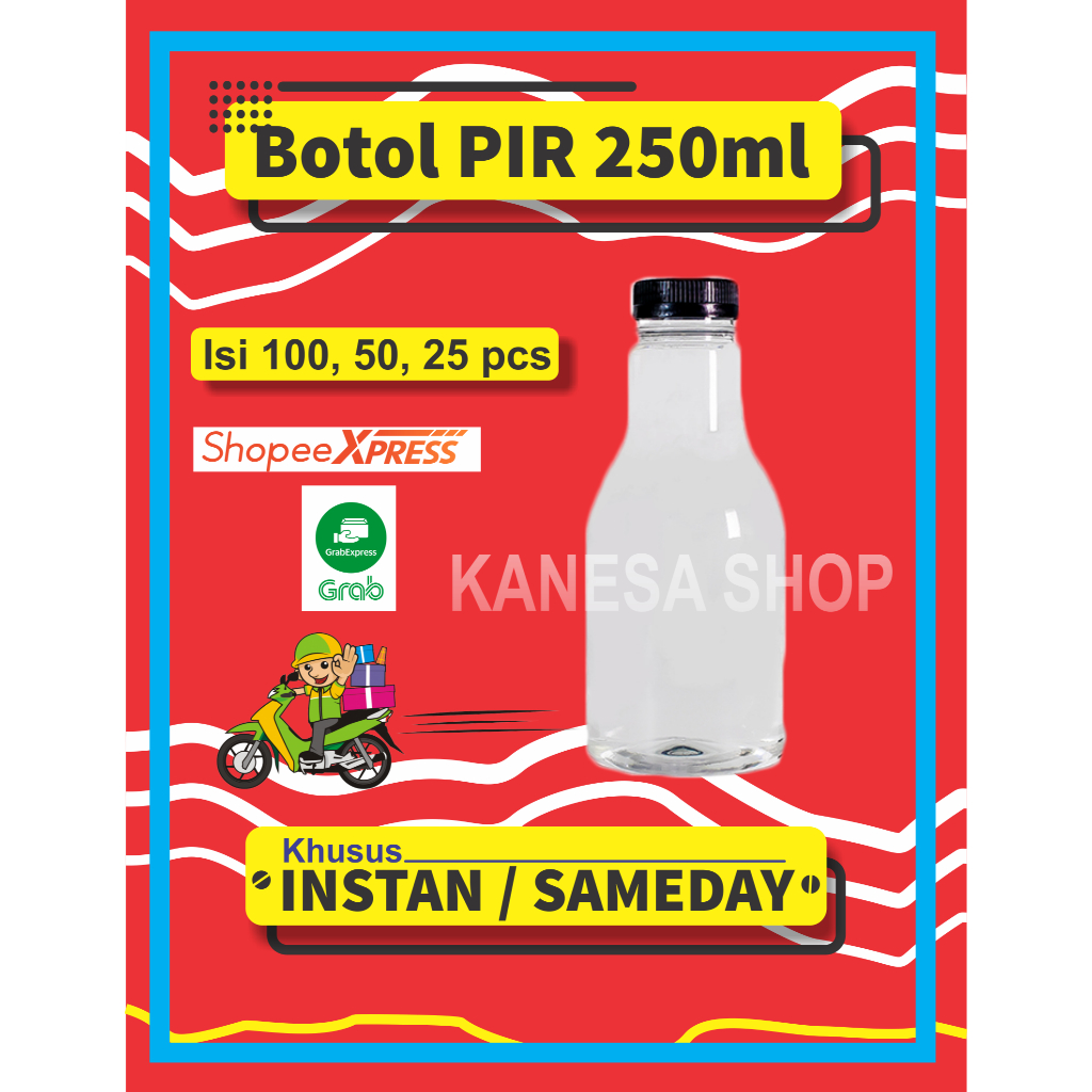 [INSTAN/SAMEDAY] Botol Plastik PIR 250ml / Botol Plastik 250ml / Botol PIR 250ml