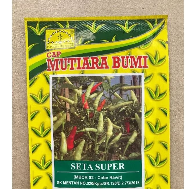 Benih Cabe Rawit SETA SUPER CAP MUTIARA BUMI Isi 10gram