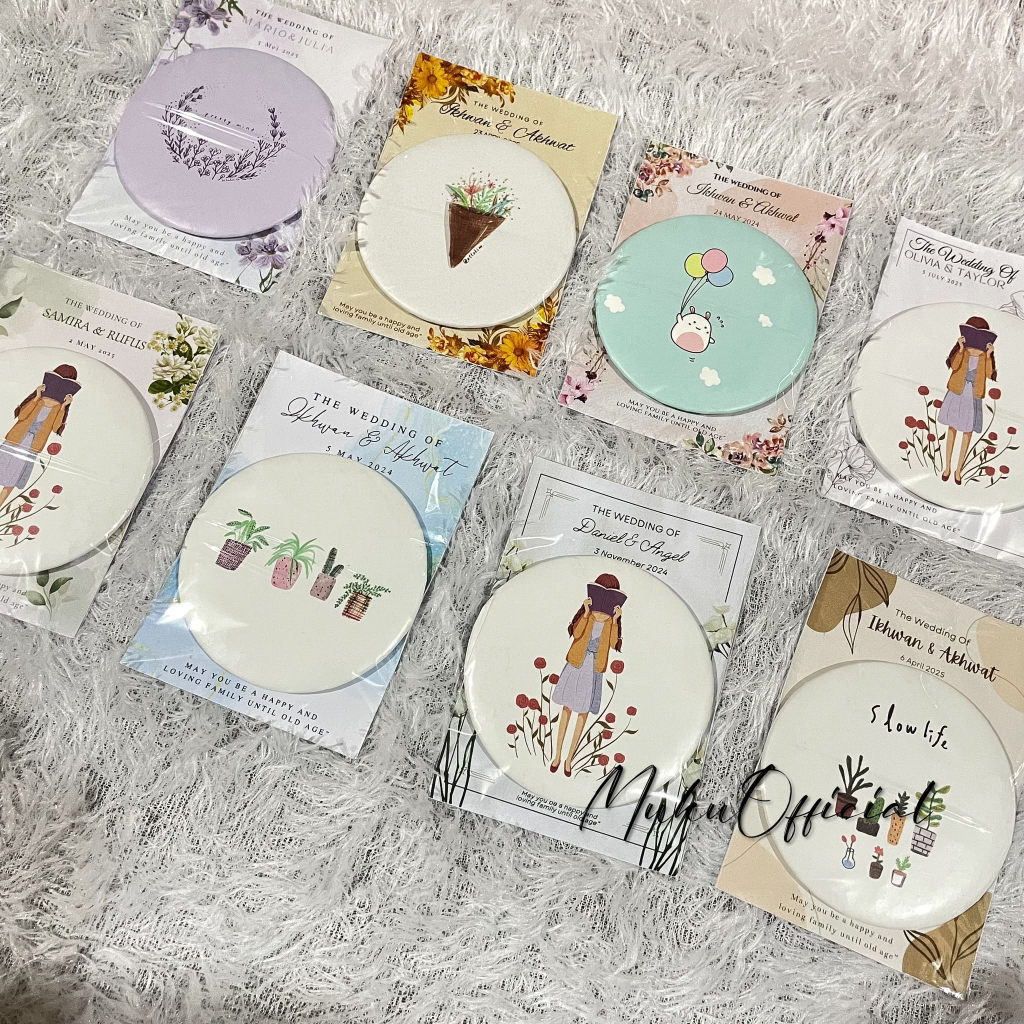 PART 3 Souvenir Cermin Custom Murah | Souvenir Kaca Mini Bulat | Souvenir Kaca | souvenir wedding | 