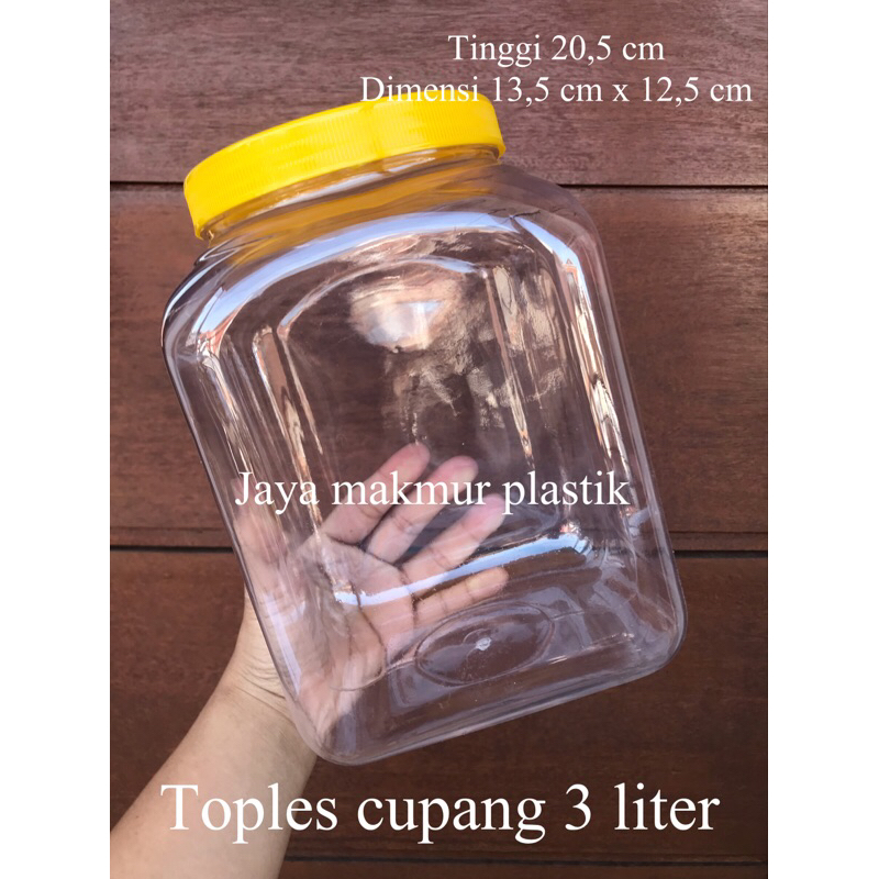 Toples cupang 3 liter - toples plastik 3000 ml