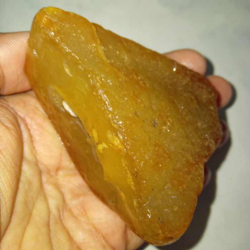 Original Batu Permata Bacan Obi Kuning Kristal Giwang Asli Maluku