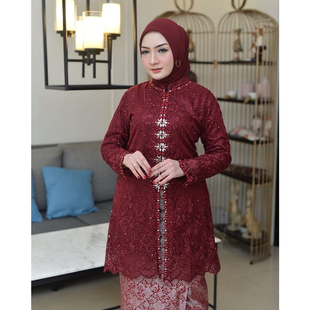 Set tunik tile busui sapto / set tunik brokat payet / set tunik brokat / tunik tile sapto