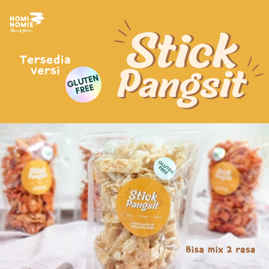 

Stick Pangsit Gluten Free by NomiNomie | Pedas | Asin | Balado | Mie Ayam | Goreng