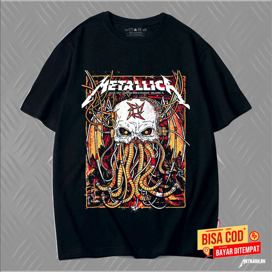 KAOS T-shirt METALLICA pendek pria band LUAR original distro - T-Shirt pendek Metallica distro origi