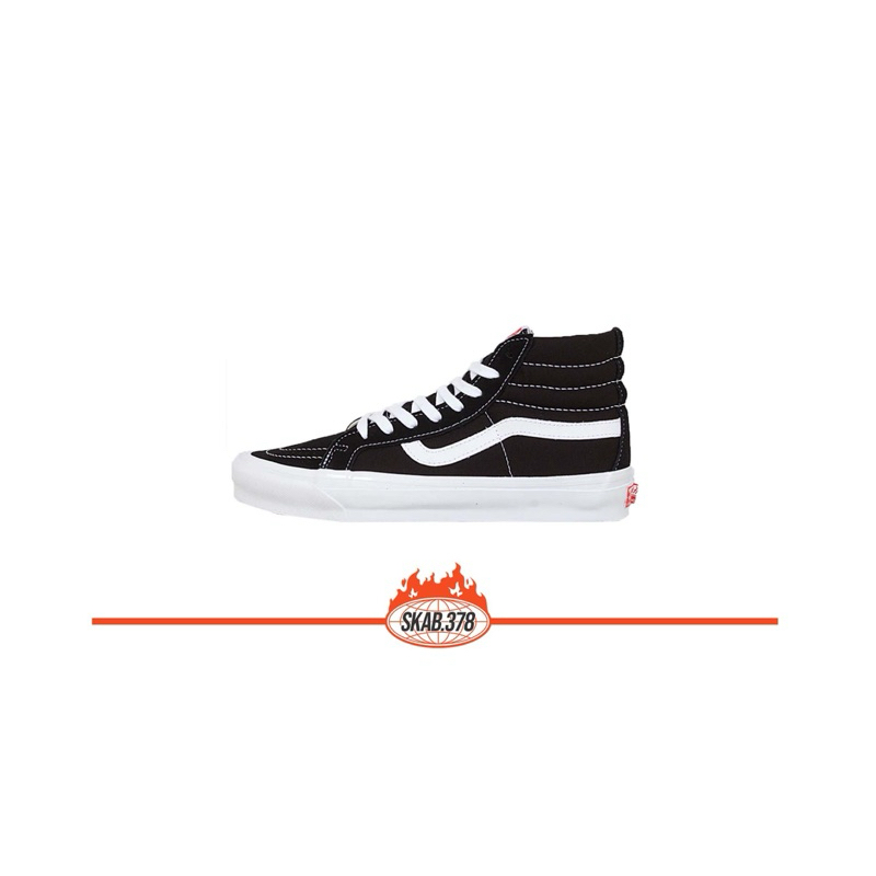 Vans SK8Hi Black white OG Vault resmi navya
