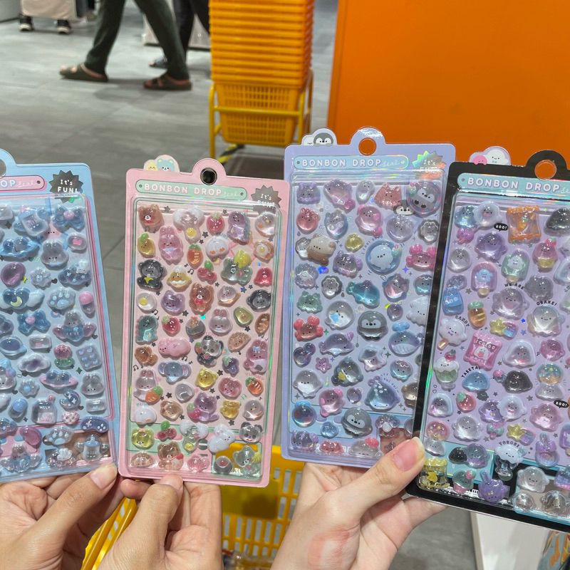 

BONBON DROP 3D PUFFY STICKER KKV OHSOME VIRAL STICKER TEMA LAUT
