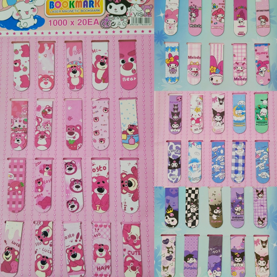 

Pasti Diskon 1 PAK ISI 2 PCS PEMBATAS BUKU MAGNET KERTAS HOLOGRAM KARAKTER LUCU BOOKMARK