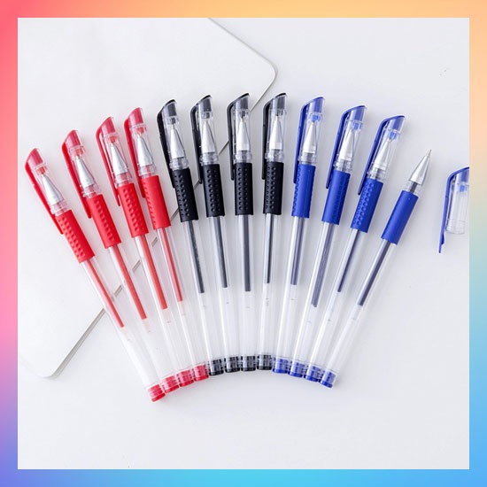 

[MURAH 20 PCS] Pulpen Gel Ink 0.5Mm Alat Tulis Kantor Sekolah Pena Pen Tinta Cair Standart Warna Merah Hitam Biru