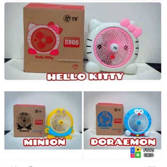 KIPAS ANGIN KARAKTER (TD)/Kipas duduk karakter helokity/Kipas Karakter Doraemon