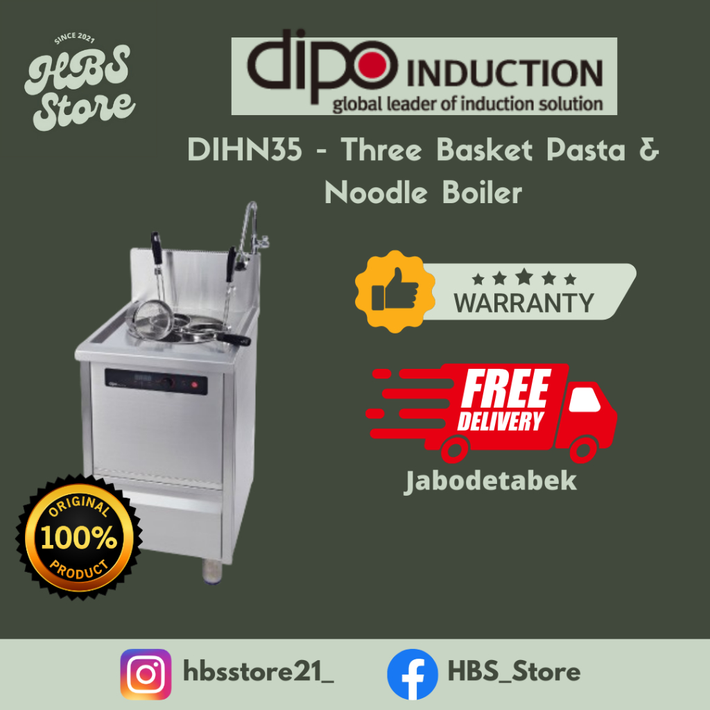 DIPO Three Basket Pasta & Noodle Boiler - DIHN35