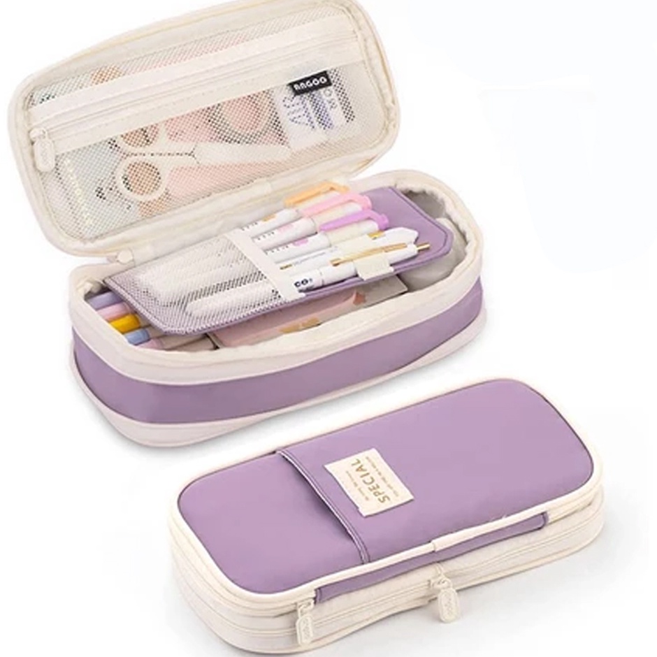 

Ready Favorit COD Angoo Kawaii Pencil Cases Large Capacity Pencil Bag Pouch Holder Box for Girls Office Student Stationery Organizer School Supplies