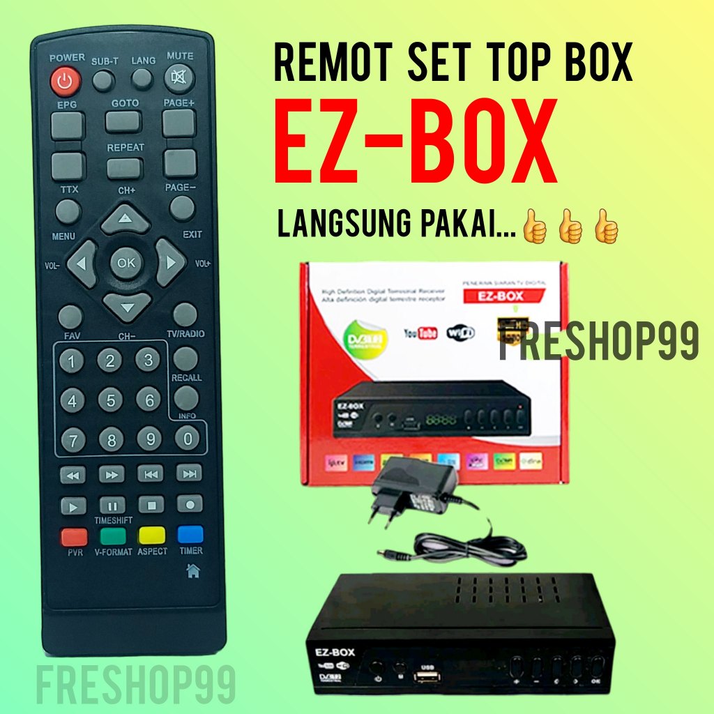 Remote stb ezbox ez-box set top box remot langsung pakai