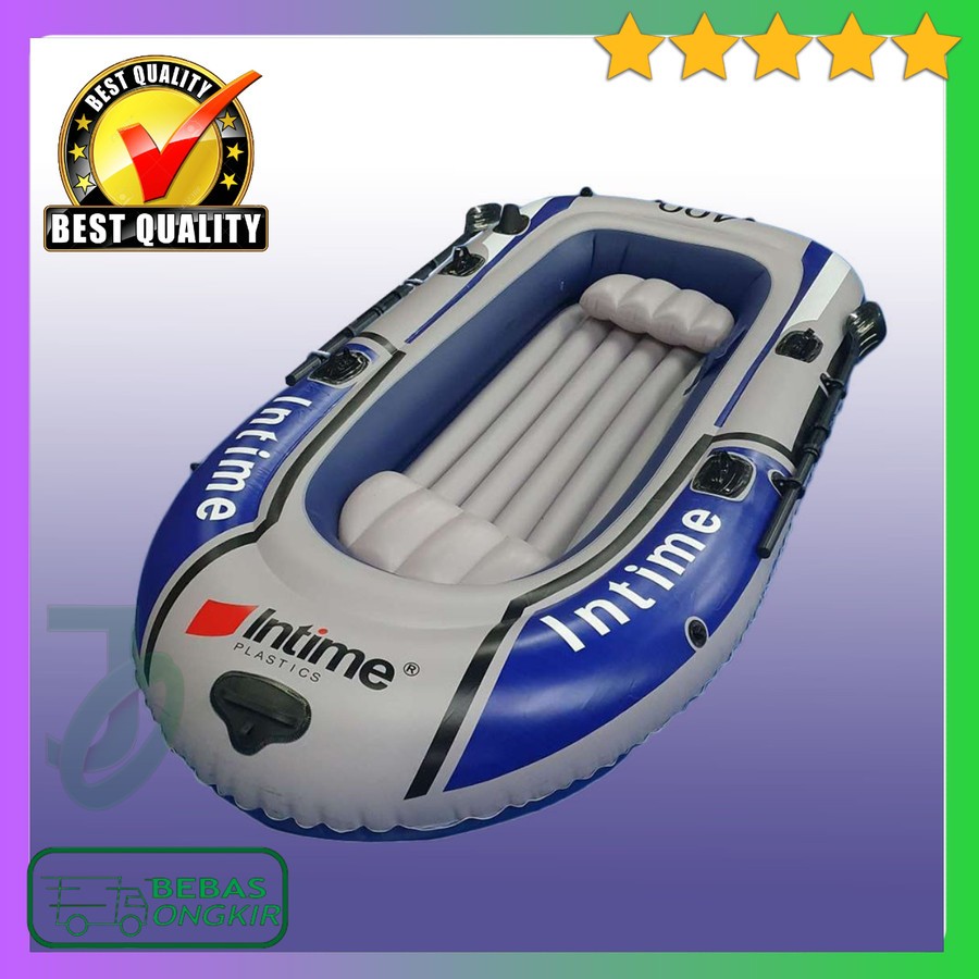 Perahu Karet Inflatable Fishing Boat 4 Orang INTIME 400 YT-099