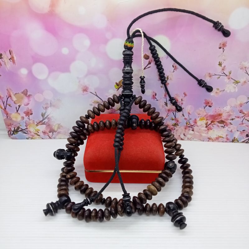 tasbih tijani kayu kalimosodo kombinasi kelor hitam A151