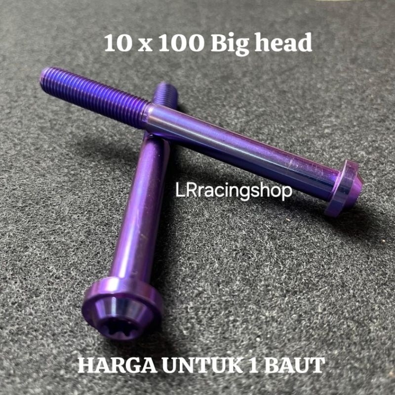 Baut  probolt 10x100 drat 14 panjang 10 cm big head original