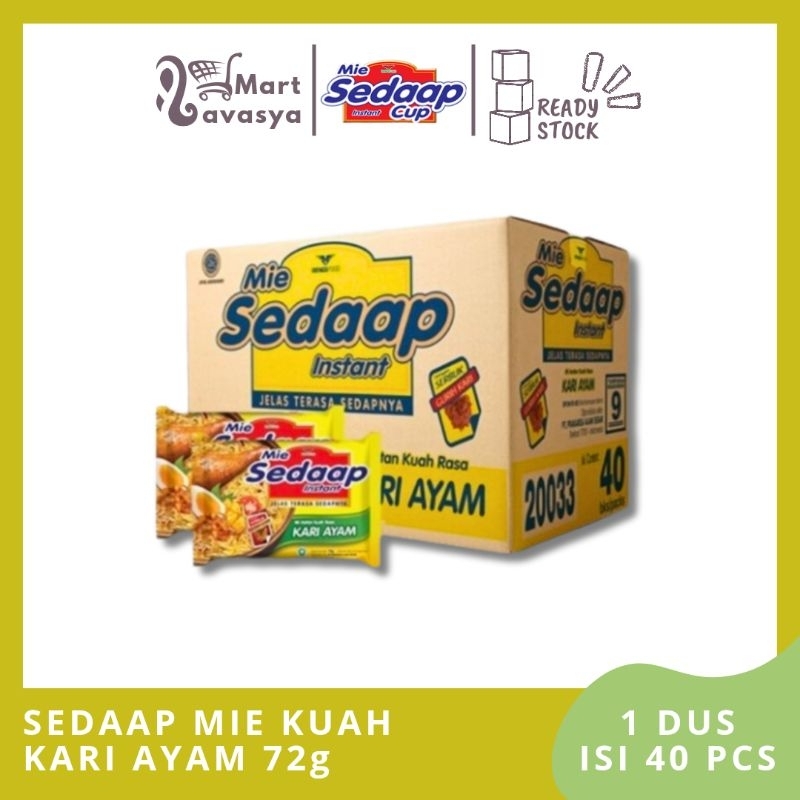 

SEDAAP MIE KUAH KARI AYAM 72g - 1 DUS ISI 40 PCS - KOTA BANDUNG - LAVASYA MART