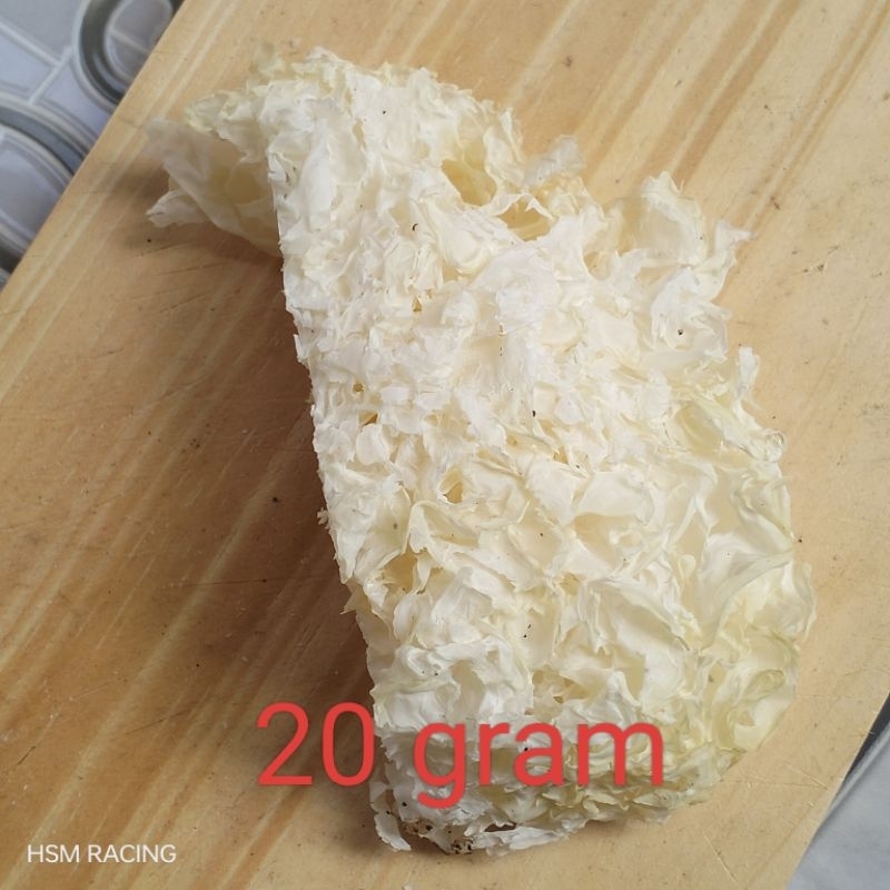 

20 gram jamur salju kering/white fungus /jamur es/yin er