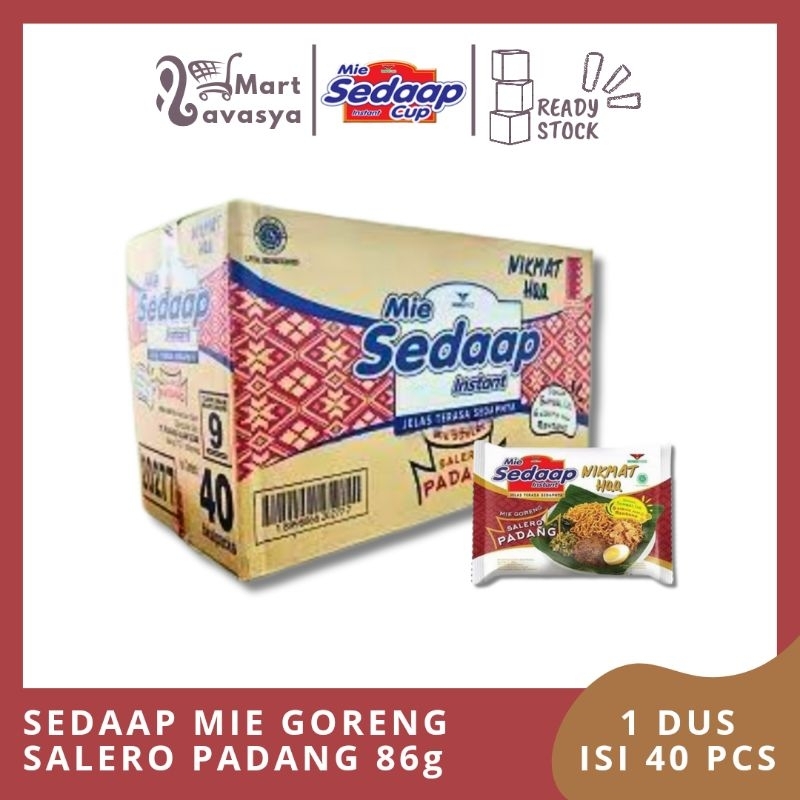 SEDAAP MIE GORENG SALERO PADANG 86g - 1 DUS ISI 40 PCS - KOTA BANDUNG - LAVASYA MART