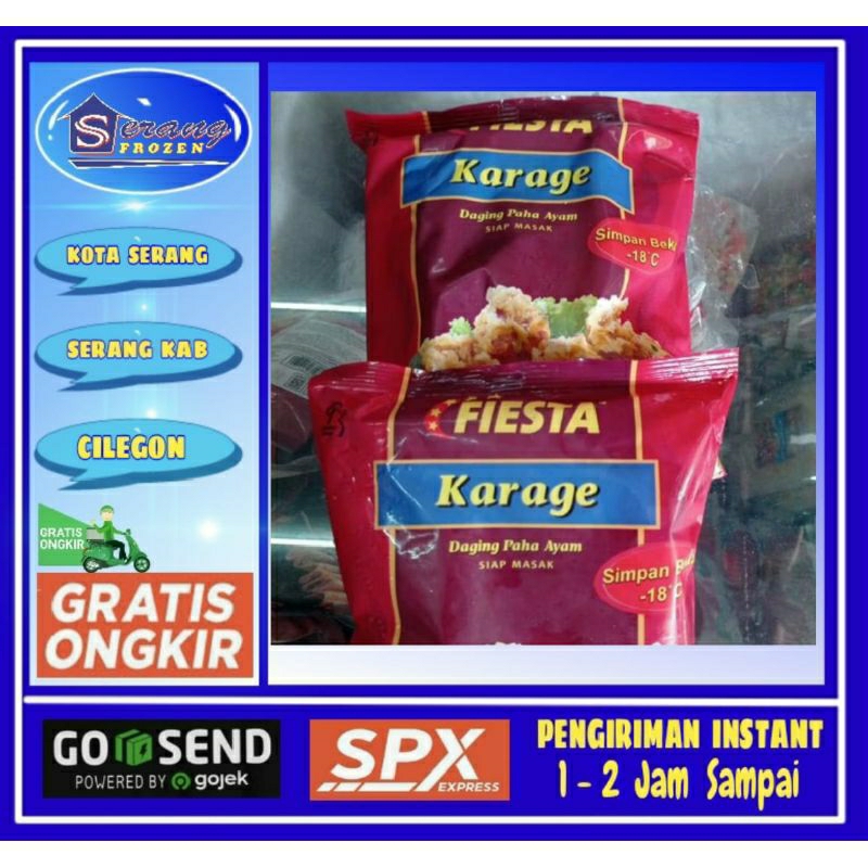 

Paha Ayam,Fiesta Karage 250g, Nugget,Naget Frozen Serang