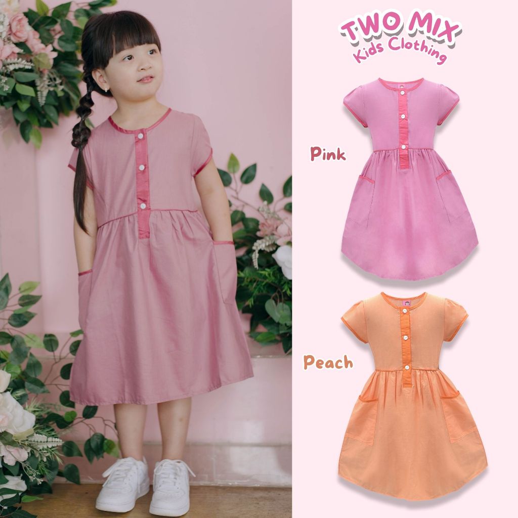 Two Mix - Baju Dress Santai Anak Perempuan 1-8 Tahun 4333