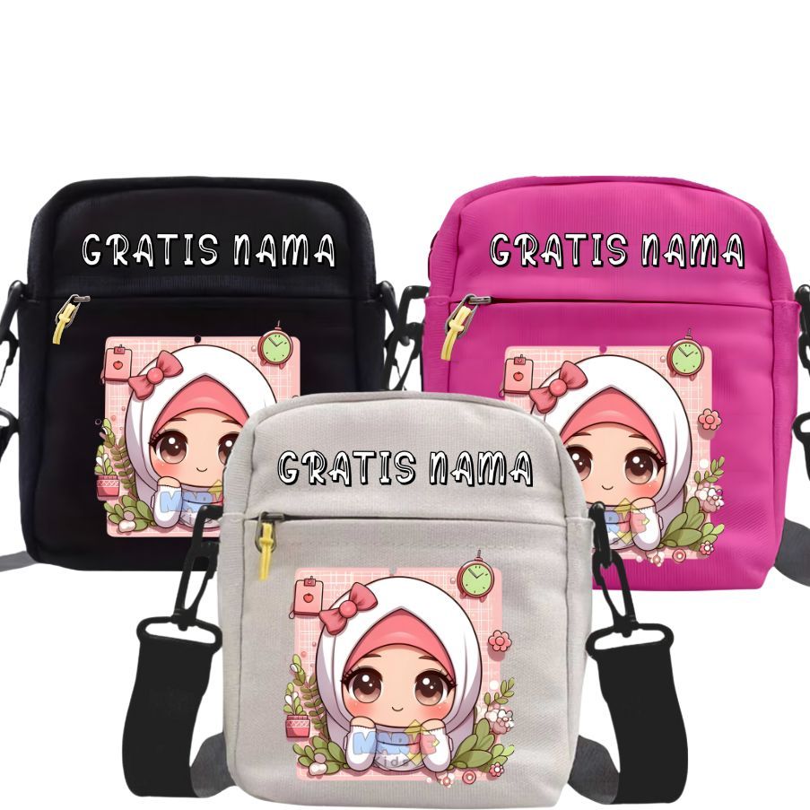 Tas Selempang Ngaji Anak Perempuan Tk Sd Selempang Ngaji Anak Terbaru Kece Free Custom Nama