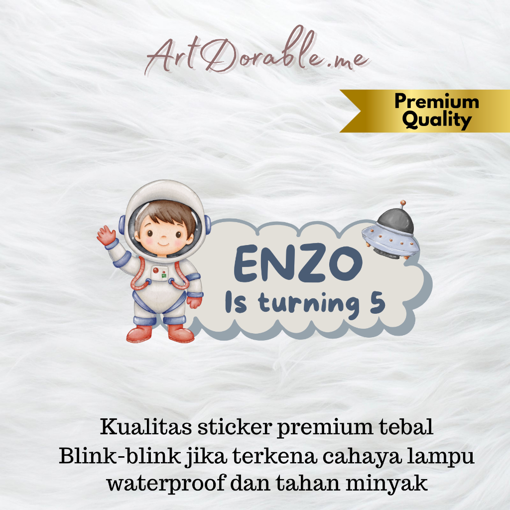 

11x6cm Stiker / Label Birthday Ulang Tahun Anak Hampers Satuan