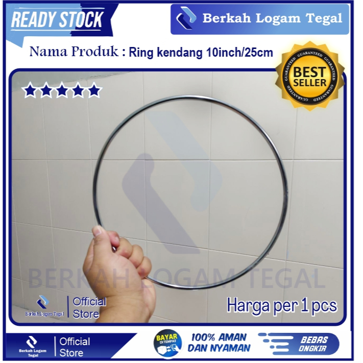 Ring tak dut kendang ketipung 10inci/25cm full crome