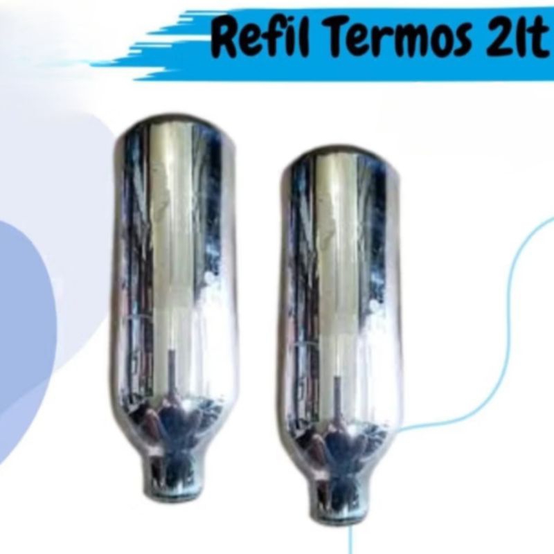 Refil Botol Kaca Termos Air Panas 2 Liter/Dalaman Isi Botol Termos Air Panas