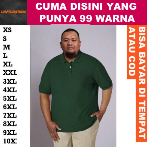 99 WARNA CORAT CORET UDIO Pollo Shirt Wanita Cewek Perempuan Kaos Polo Pria Cowok Laki Laki Polos Ke
