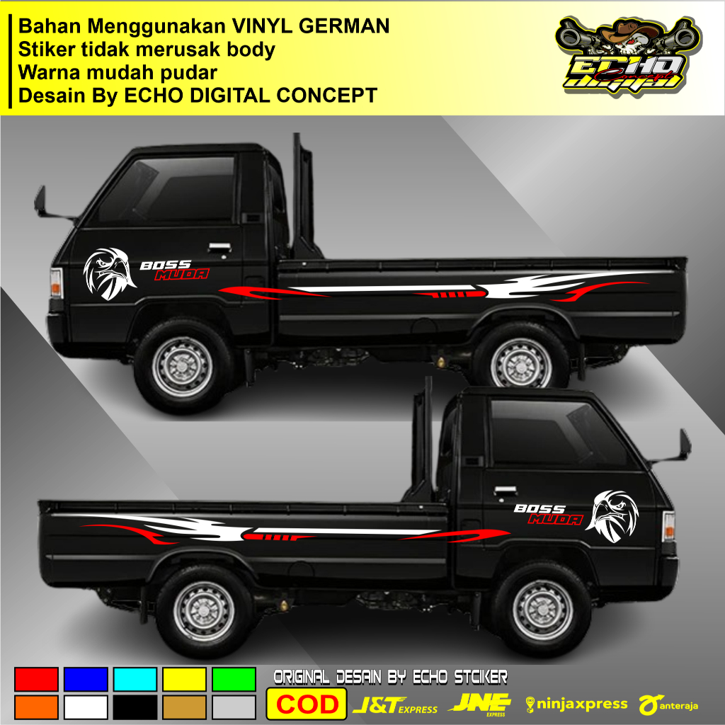 STIKER CUTTING MOBIL L300 STIKER LIST PROMO STIKER CUSTOM MOBIL PICK UP L300 SPORT