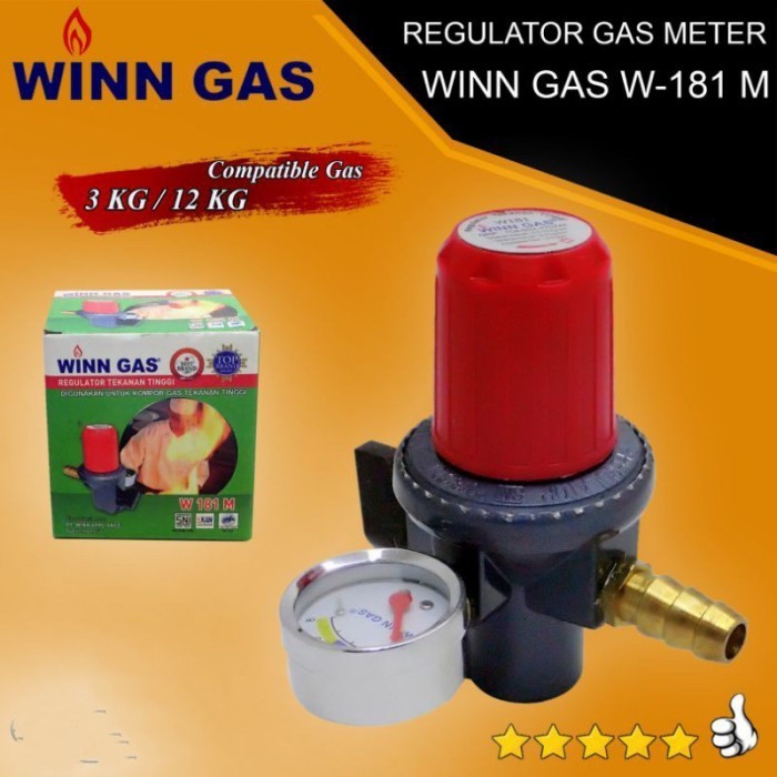 Win Gas W181M Original Regulator Semawar Regulator Gas Tekanan Tinggi