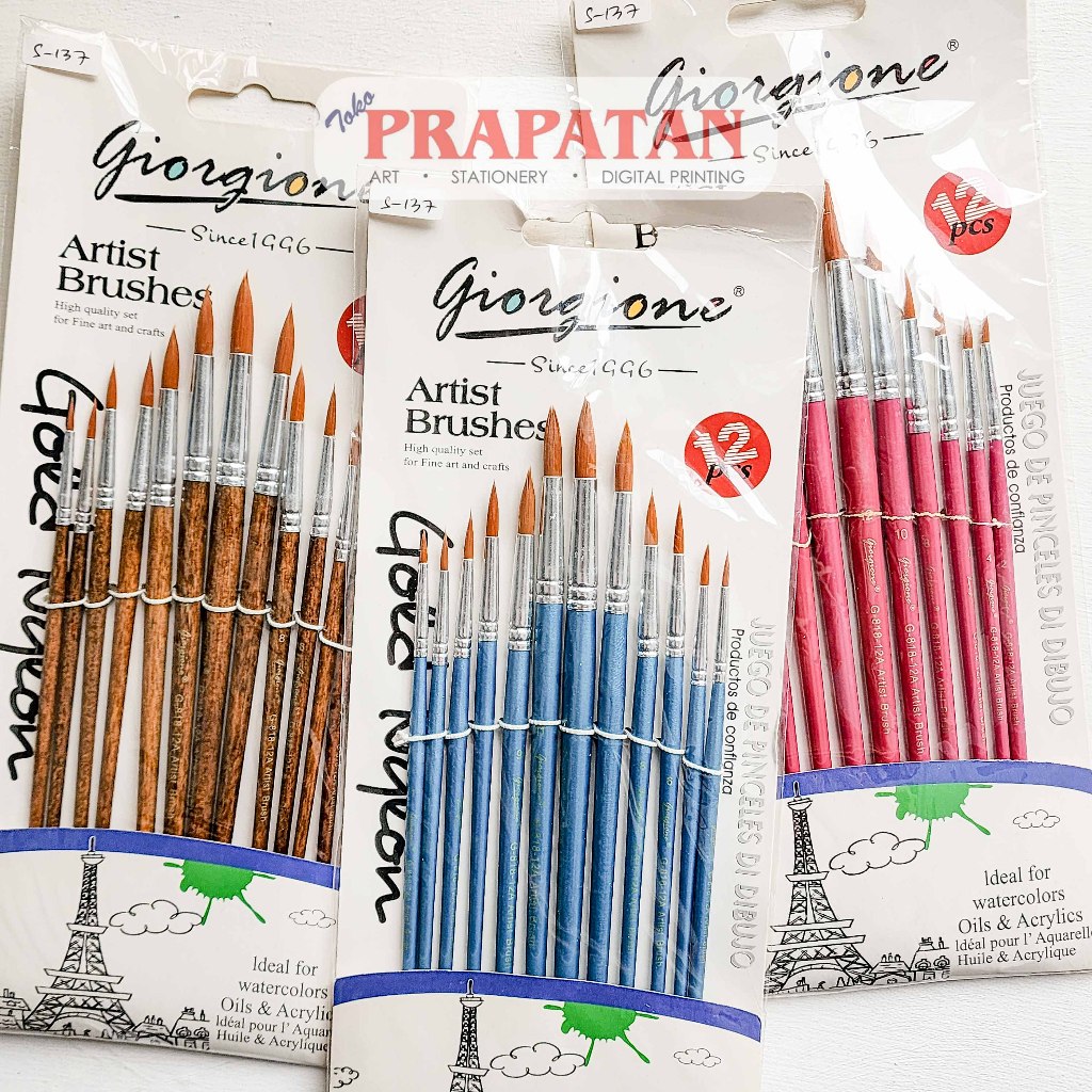 

YUH Kuas Lukis Set Giorgione G-818-12A Paint Brush Set