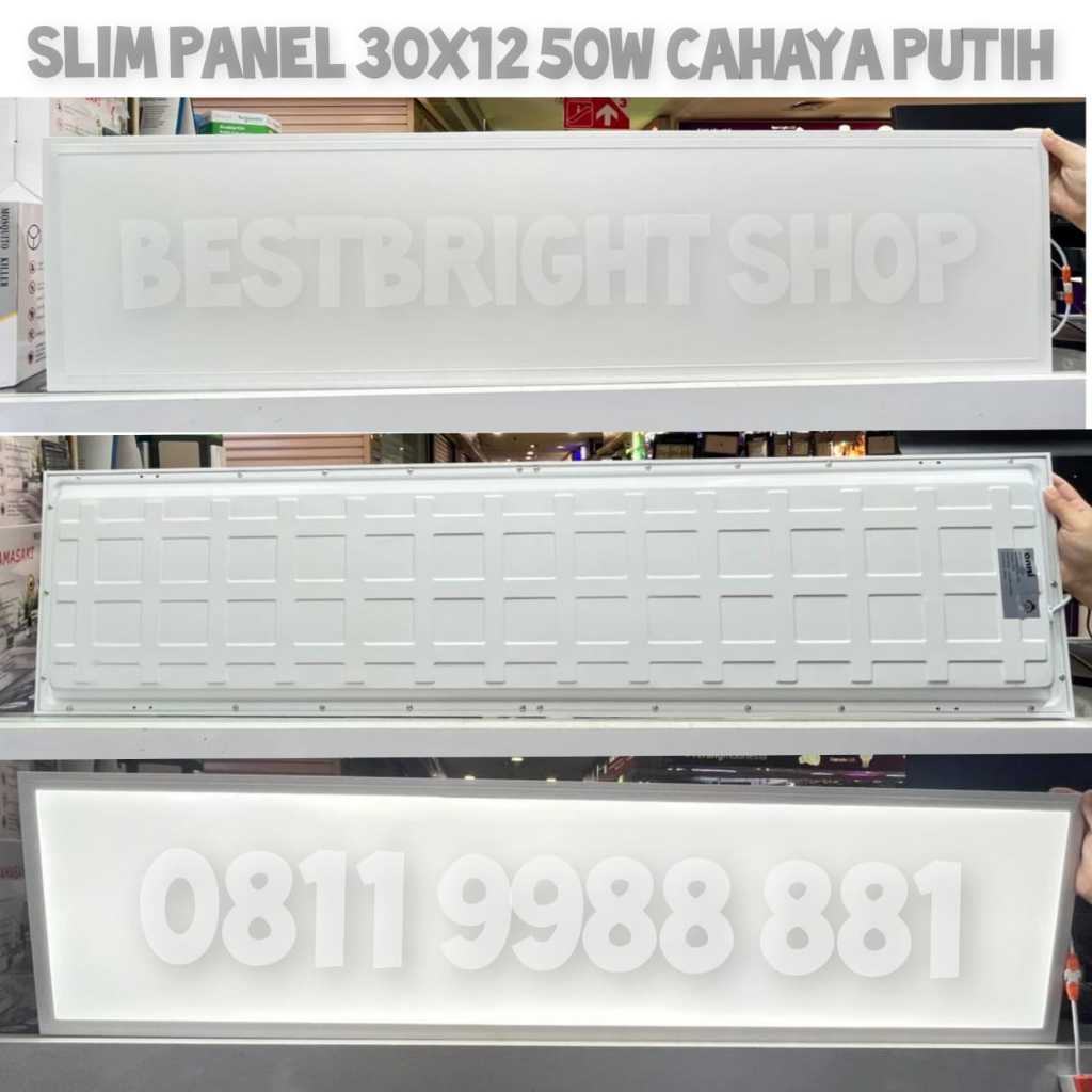 LAMPU PANEL LED 30X120 50W DOWNLIGHT LED PANEL 30X120 INBOW / SLIM PANEL LED 30 X 120 CAHAYA PUTIH 5