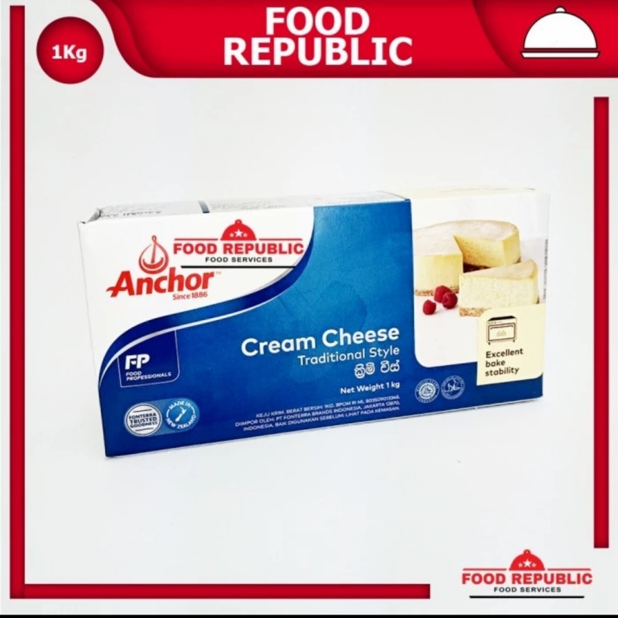 

CREAM CHEESE ANCHOR 1 KG IMPORT NEW ZEALAND HALAL STANDAR PROFESIONAL