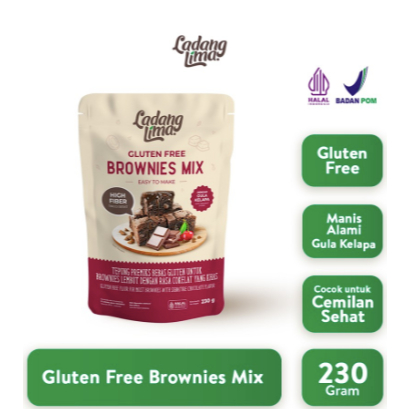 

Brownies Mix 230g Ladang Lima - Tepung Brownies Instant Gluten Free New Formula