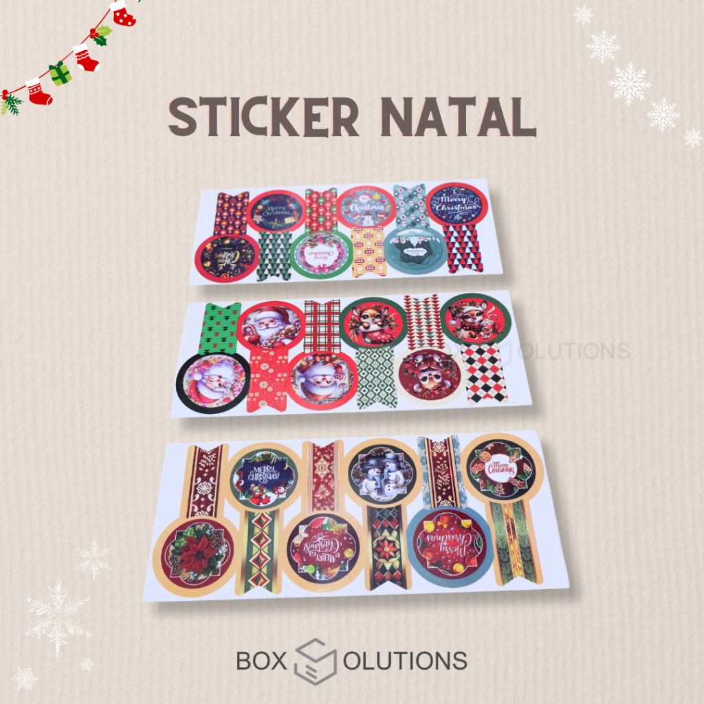 

sticker toples natal / sticker jar x-mas 24 - isi 6 pcs