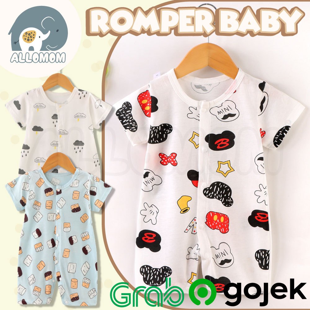 ROMPER BABY / BAJU JUMPER ONESIES NEWBORN / BAYI UNISEX COWOK CEWEK 1 TAHUN KATUN