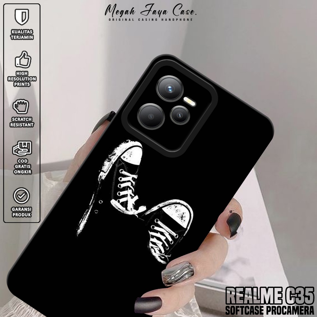 Case Realme C35 - Softcase Hp Realme C35 Motif BLCK - Silikon Hp Realme C35 - Kondom Hp Realme C35 -