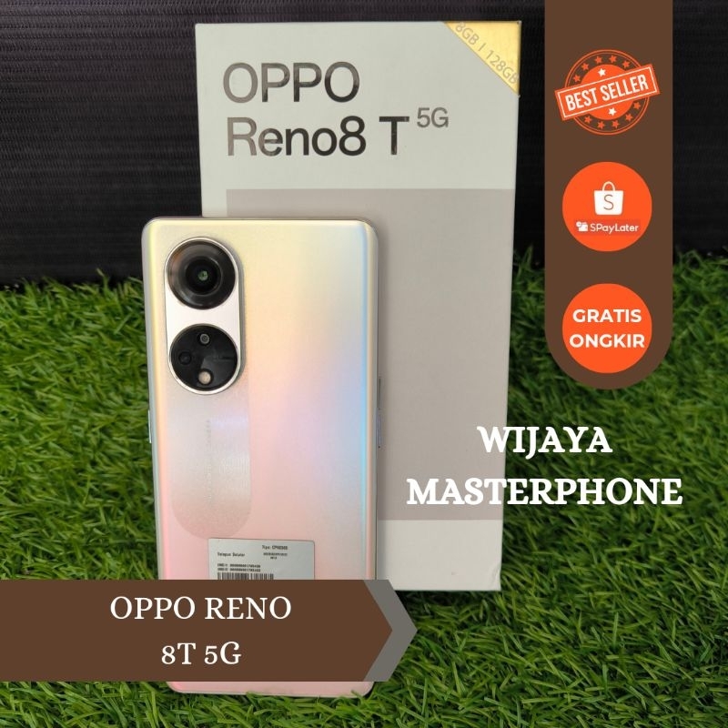 oppo reno 8t 5G  Ram 8GB Internal 128GB HP Second Seken Bekas Fullset [murah] hp murah