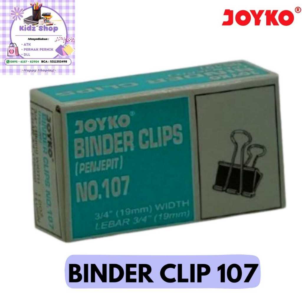 

Binder Clip / Klip / penjepit Kertas No 107 Joyko