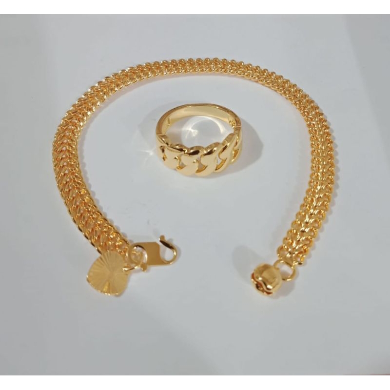 gelang tangan wanita/asesoris fashion gelang tangan dewasa/gelang tangan motif tikar free cincin