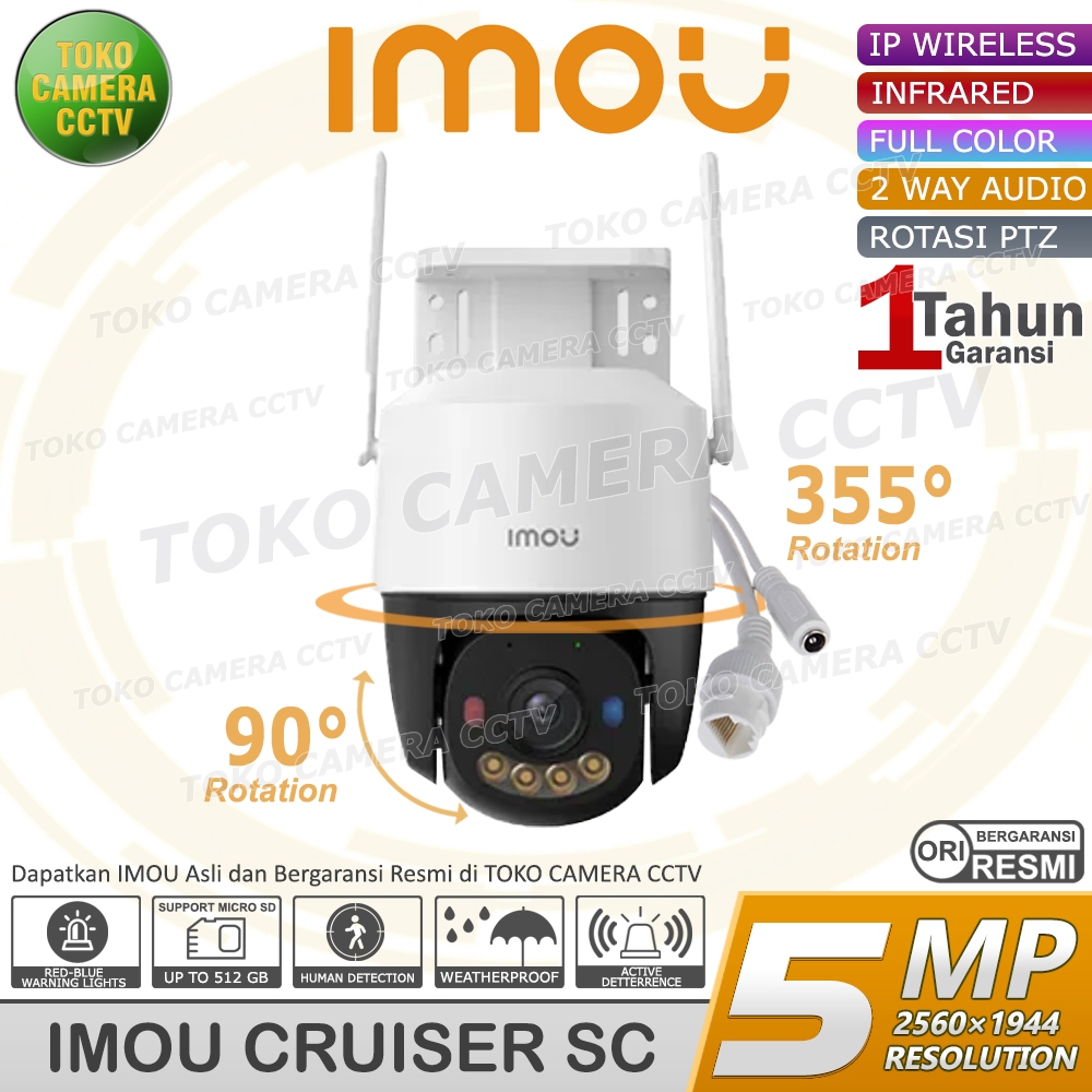 CCTV WIFI OUTDOOR PTZ IMOU CRUISER SC 5MP KAMERA CCTV PINTAR BERSUARA BERWARNA