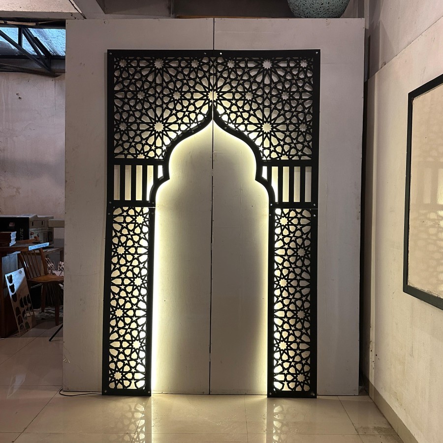 Mihrab Mushola Rumah Islamic + LED  MARRAKECH